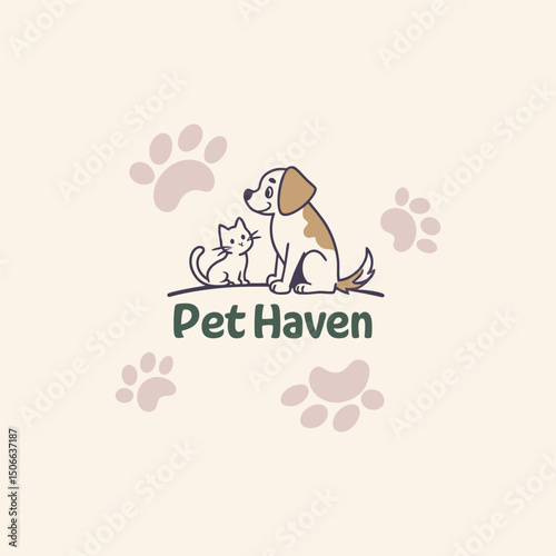 pet shop logo design vector 