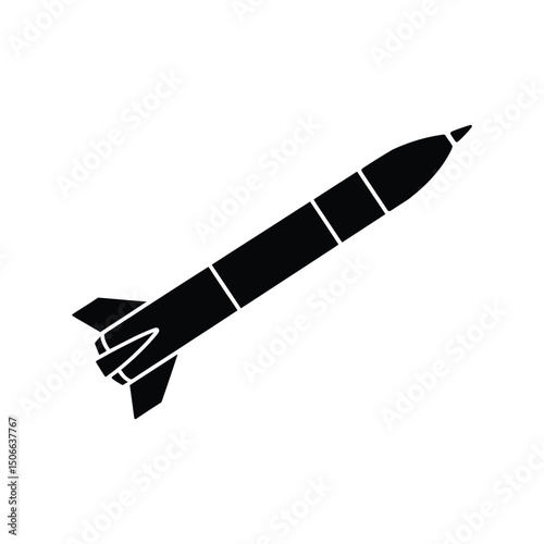 A simple and clear sentence for naming this image could be:
Black and white rocket shaped like a pen with metallic details