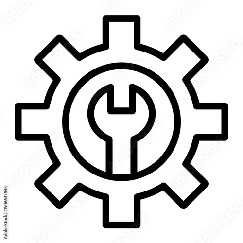 Preventive Maintenance Vector Line Icon Design