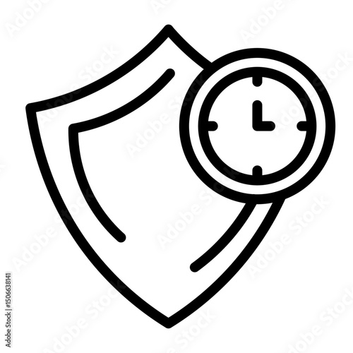 System Reliability Curve Vector Line Icon Design