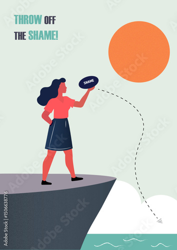 Throw of the shame. Feminism, Against shame, stop violence against women	