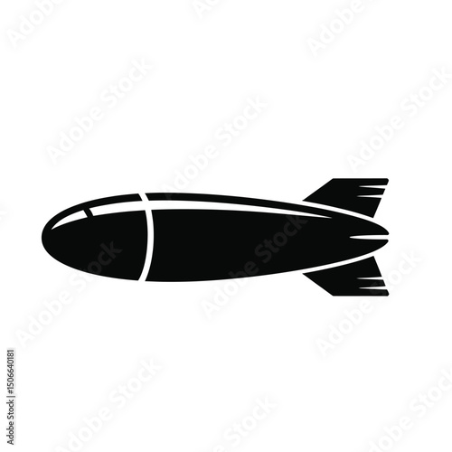 A minimalist illustration of an airship, perfect for a variety of projects