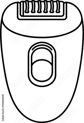 Electric epilator in minimalist line art design  