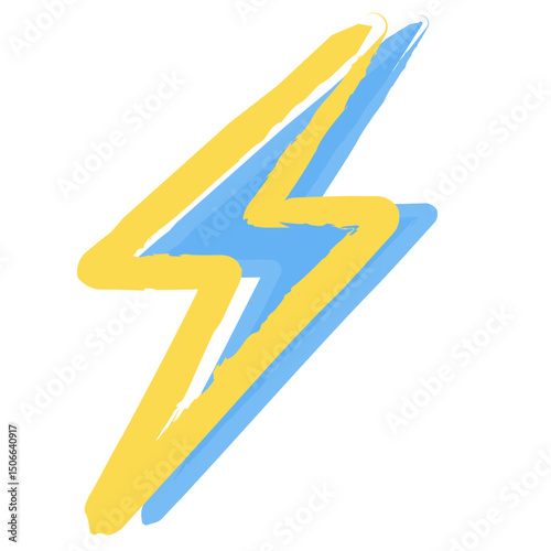 Abstract Color Doodle Lighting Bold Illustration