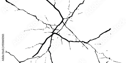 old wall background crack vector, grunge texture. crack on the wall with broken pieces. 
