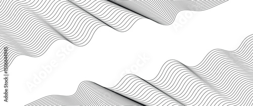 close up of an abstract background of curved lines. seamless pattern with white lines. Dynamic shapes composition