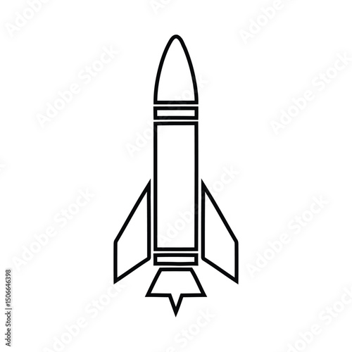 A rocket launching towards the sky