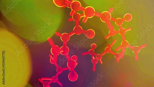 abstract colorful background with atom bubbles