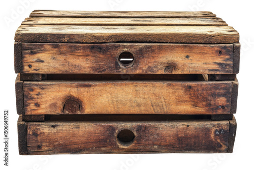 Old wooden crate close up