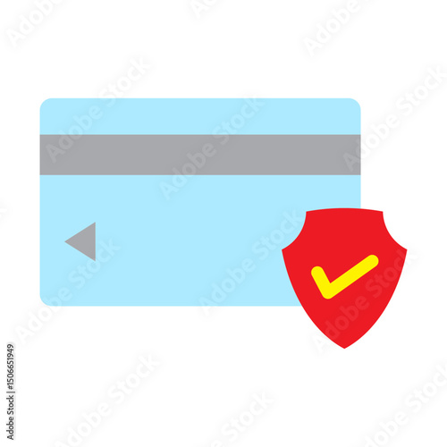 Visa Insurance Vector Flat Icon Design