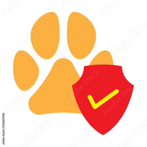 Pet Insurance Vector Flat Icon Design