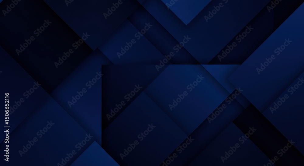 Obraz premium Indigo geometry abstract origami in shades of deep dark blue