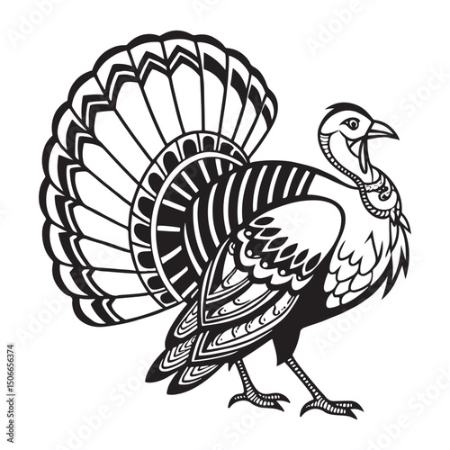 Cartoon turkey bird vector illustration for Thanksgiving design