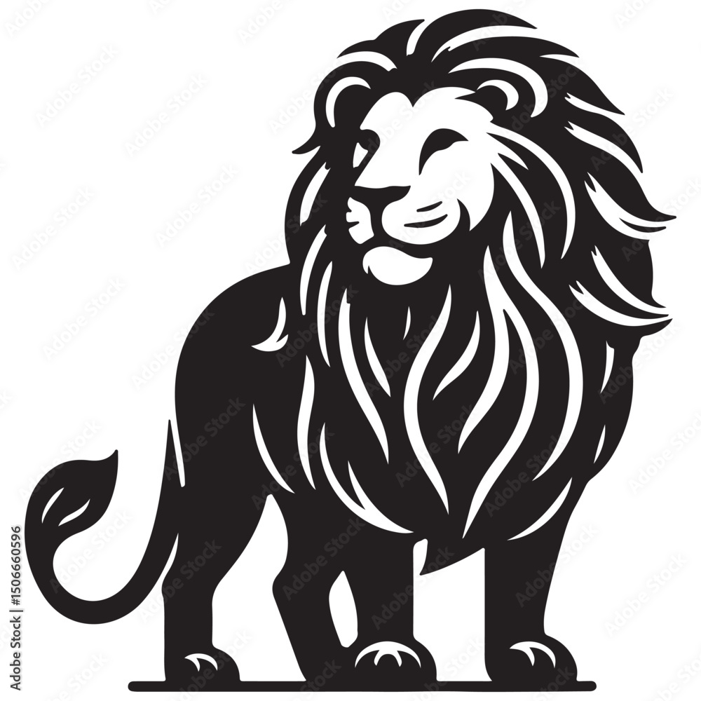 Obraz premium lion vector illustration