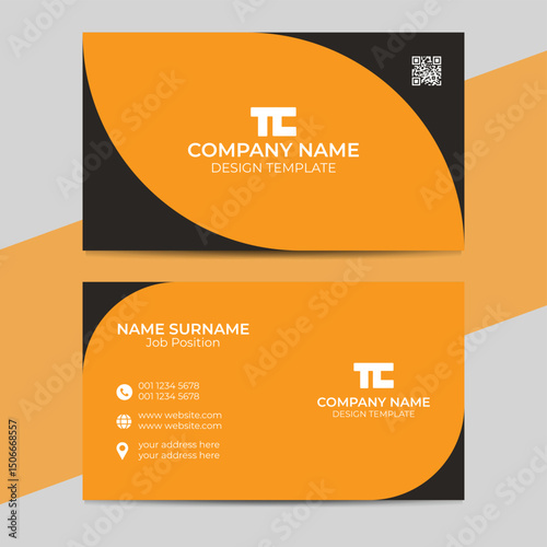 Business card design template, Clean professional business card template, visiting card, business card template.