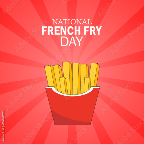 vector graphic of National French Fry Day ideal for National French Fry Day celebration