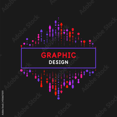 Vector illustration of a musical wave in the form of an equalizer. Drawing of a sound wave. An element for design and creativity.