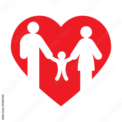 Family Bond Vector Flat Icon Design