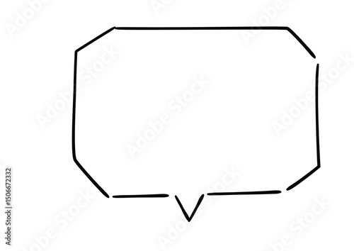 手書き風のふきだし単品