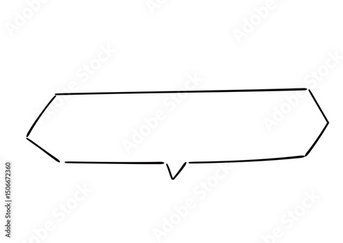 手書き風のふきだし単品