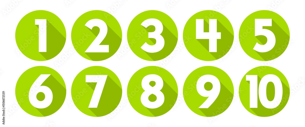 Vector Numbers from 1 to 10. Collection of number icons. Vector illustration Vector Numbers from 1 to 10. Collection of number icons. Vector illustration