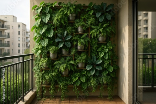 Urban balcony garden: transforming small spaces with vertical greenery for relaxation