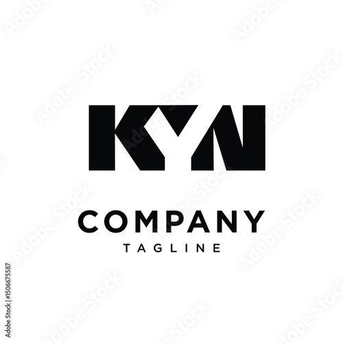 Letter K Y N monogram Logo Icon Vector
