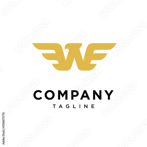 Letter W Eagle Bird Logo Icon Vector