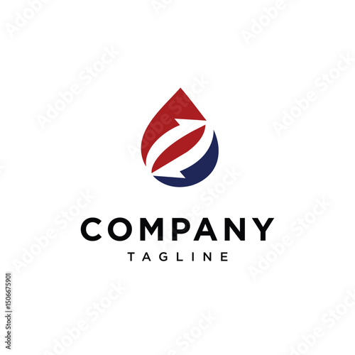 Oil and transportation logo icon vector.