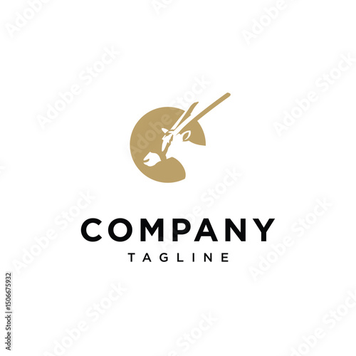 oryx Head Circle Logo Icon Vector