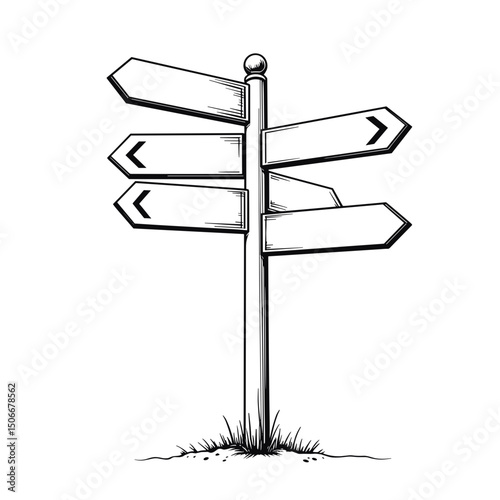 Stylish airport signpost with directions, clarity and precision