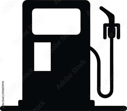 Gas Pump Nozzle silhouette vector, Gas pump silhouette vector, Gas pump and electric charge station vector icon illustration