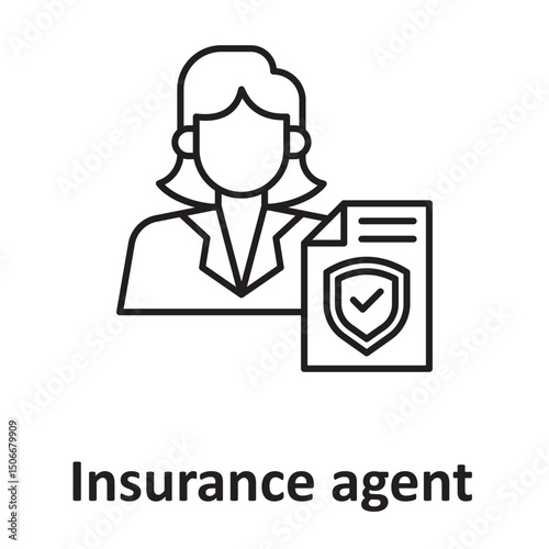 Insurance agent :Vector Icon which can easily modify or edit