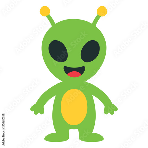 Space Green Alien clipart, Outer Space illustration, Colorful Space design sublimation
