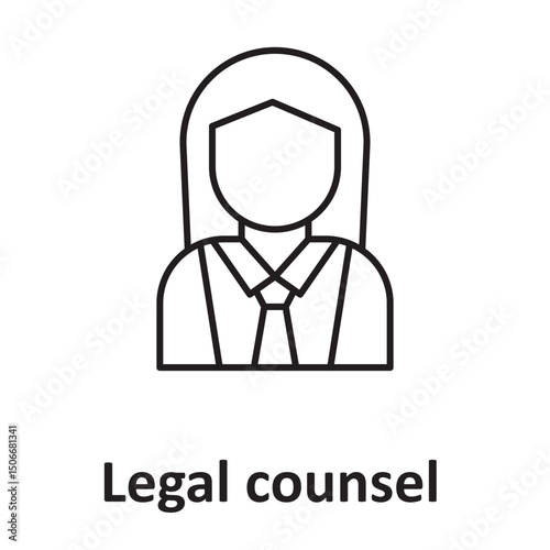 Legal counsel :Vector Icon which can easily modify or edit