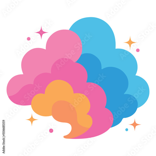 Space Multicolor Nebula clipart, Outer Space illustration, Colorful Space design sublimation
