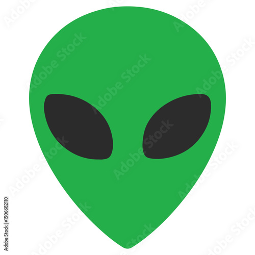 Space Alien Head clipart, Outer Space illustration, Colorful Space design sublimation
