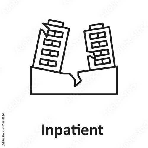 Inpatient :Vector Icon which can easily modify or edit