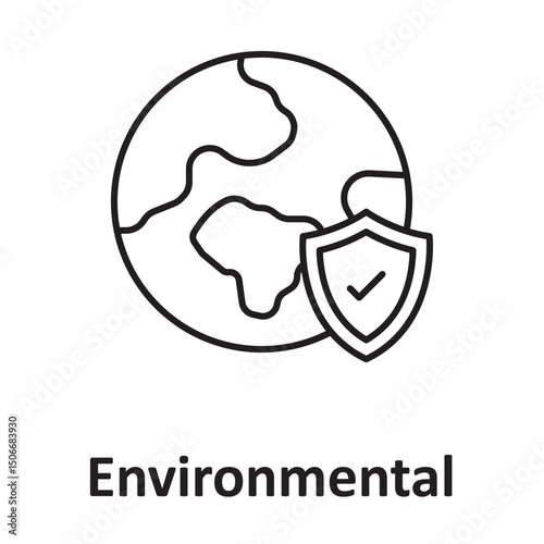 Environmental insurance :Vector Icon which can easily modify or edit