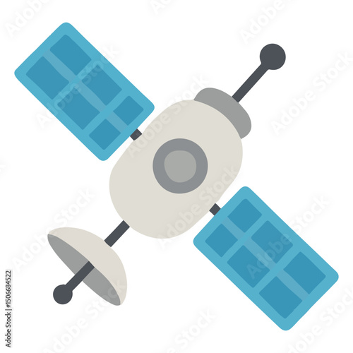 Space Satellite clipart, Outer Space illustration, Colorful Space design sublimation
