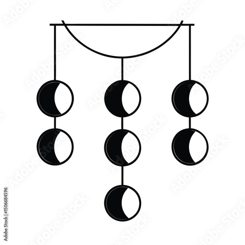 create a moon phase wall hanging with clay tiles