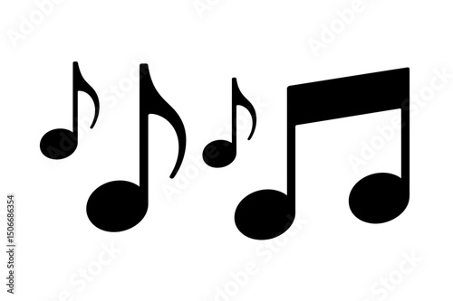 Musical notes vector illustration music symbols