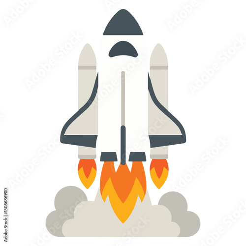 Space Shuttle Launch clipart, Outer Space illustration, Colorful Space design sublimation
