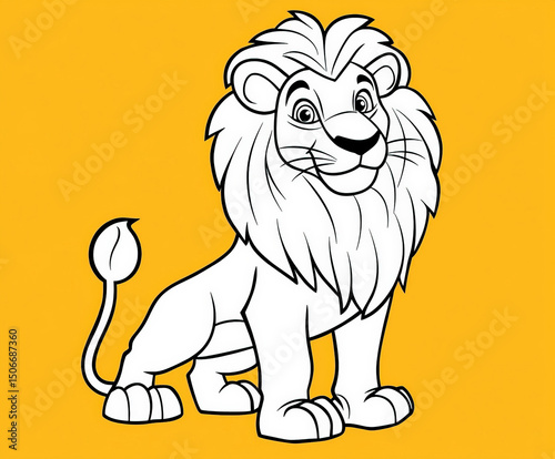 A friendly lion with a big ...