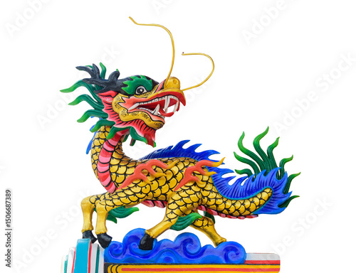 This decorative sculpture in china shows the detail of the dragon's clawed foot and expertise of the artist.