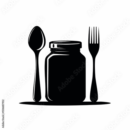 Baby Food Jar Silhouette – Feeding Icon Vector