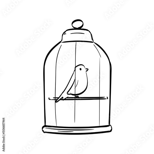 Hand Drawn Pet Veterinary Outlined Illustration