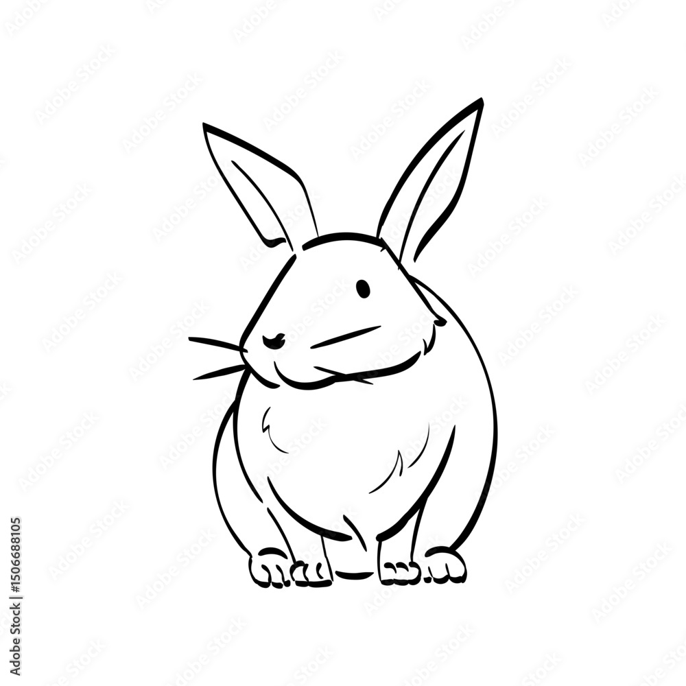 Fototapeta premium Hand Drawn Pet Veterinary Outlined Illustration