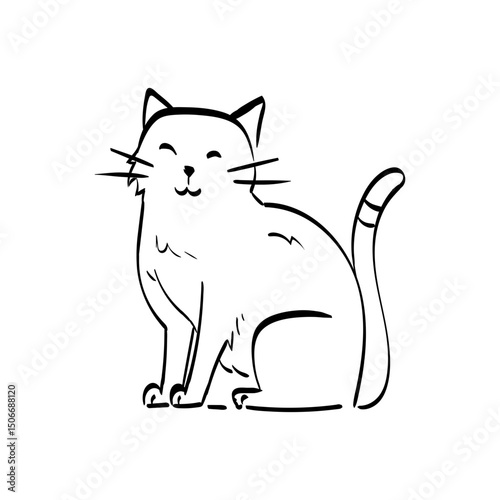 Hand Drawn Pet Veterinary Outlined Illustration