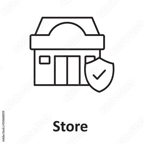 Store insurance :Vector Icon which can easily modify or edit